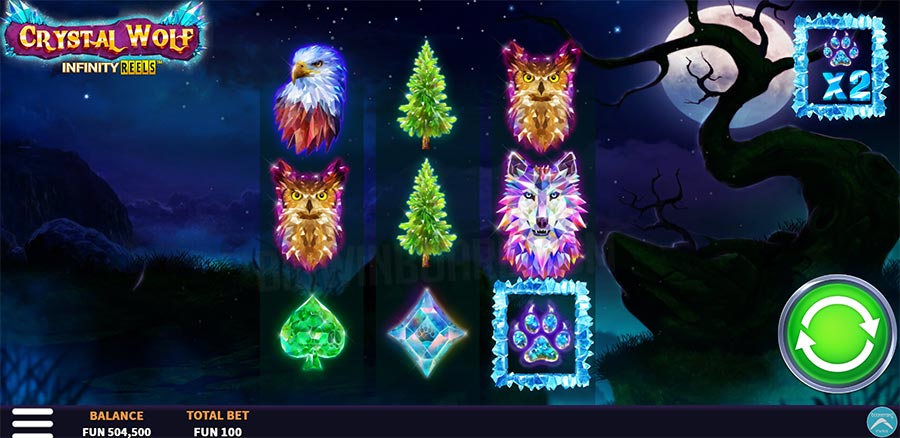 crystal wolf infinity reels slot