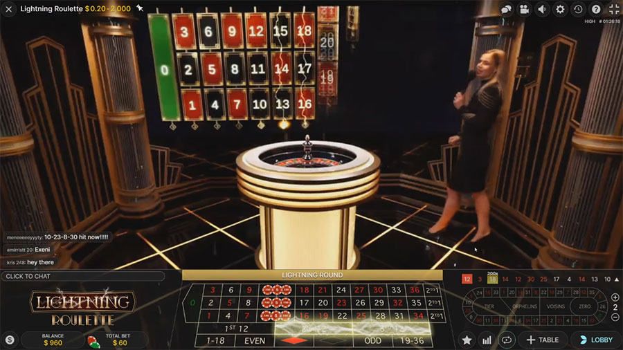 Looking for an Exciting Live Roulette IN Experience? Then Check out Lightning Roulette from Evolution!