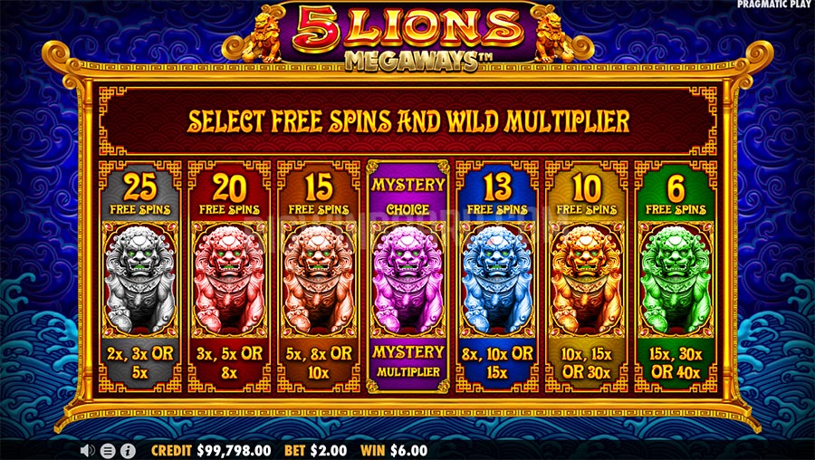 5 Lions Megaways (Pragmatic Play) Slot Review & Demo