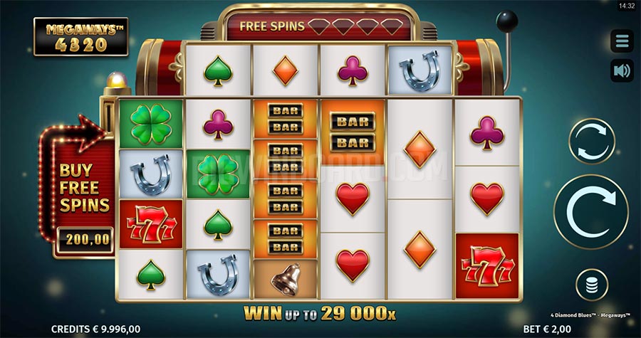 4 Diamond Blues Megaways slot