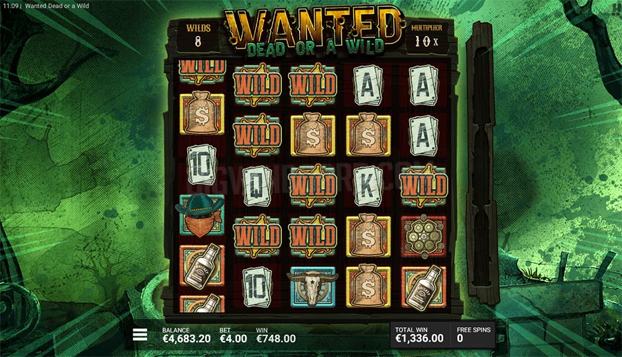 Wanted Dead or a Wild slot