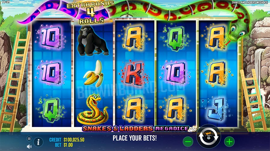 Snakes and Ladders Megadice slot