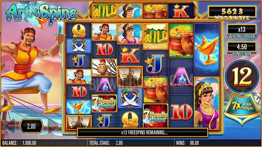 Arto & The 7 Deadly Spins Megaways slot
