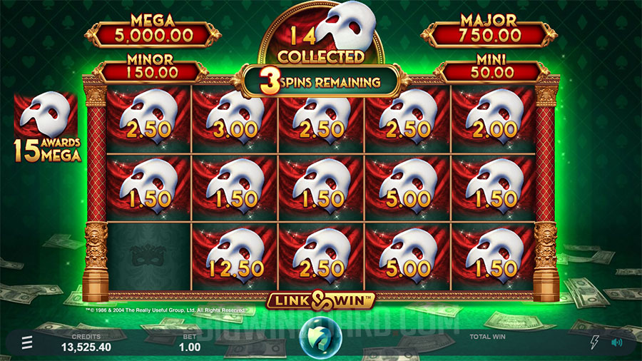 Phantom of the Opera Link & Win slot