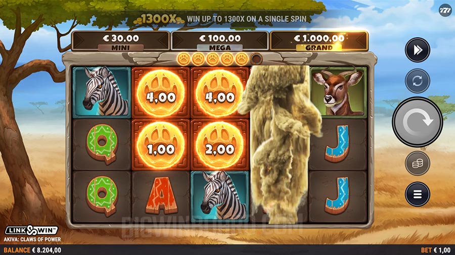 Akiva: Claws of Power slot