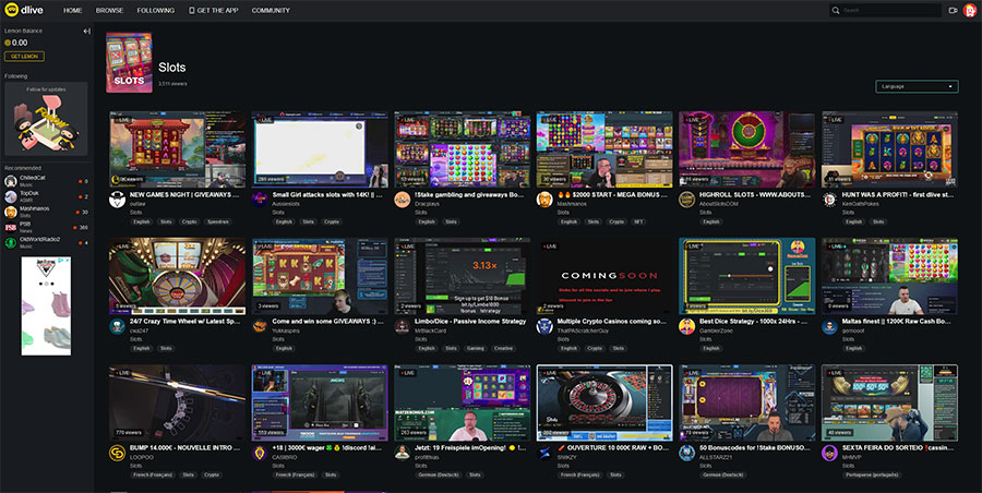 dlive gambling