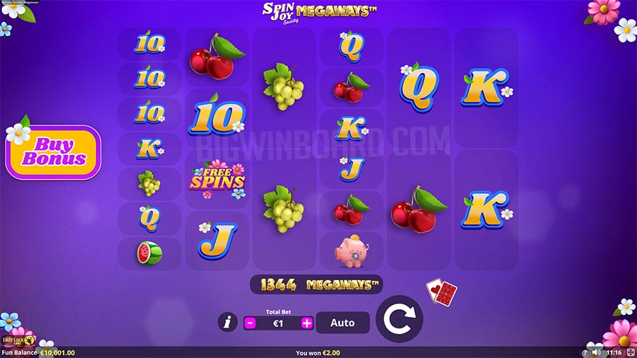 Spinjoy Society Megaways (Lady Luck Games) Slot Review & Demo