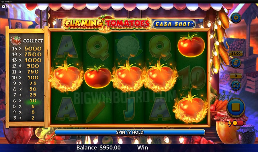 Flaming Tomatoes Cash Shot slot