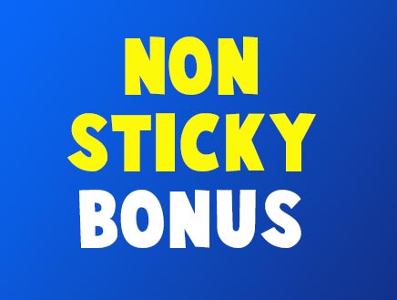 What is a no-sticky bonus, and how does it differ from other bonuses?