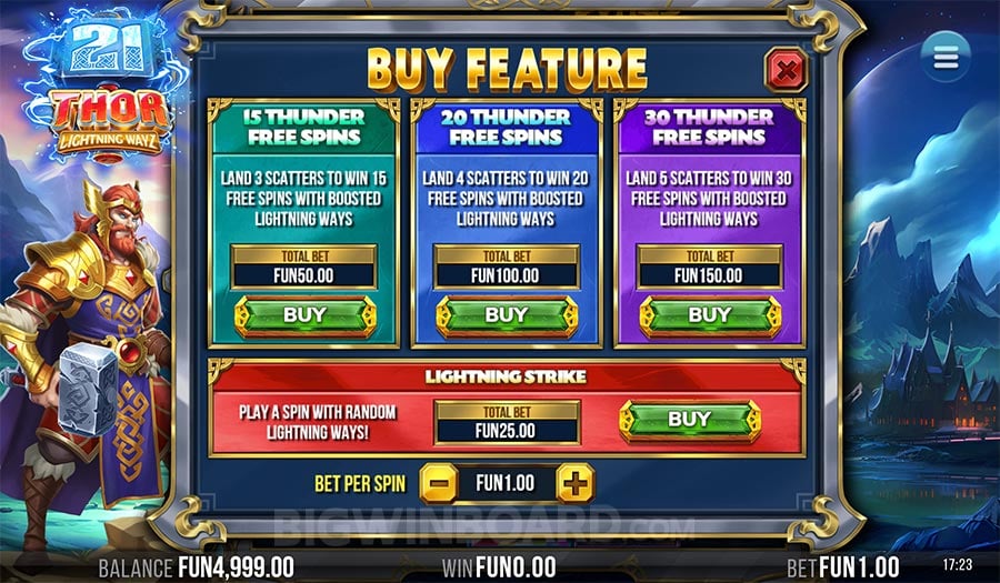 21 Thor Lightning Ways slot