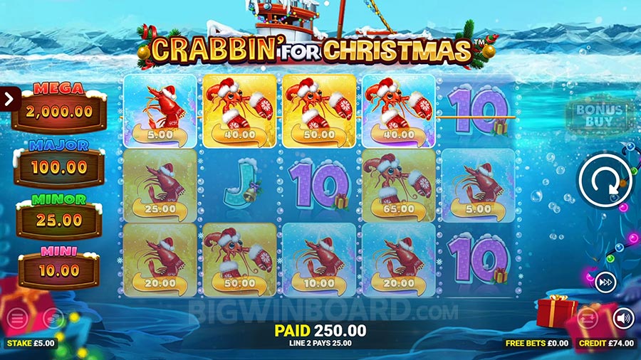 Crabbin for Christmas slot
