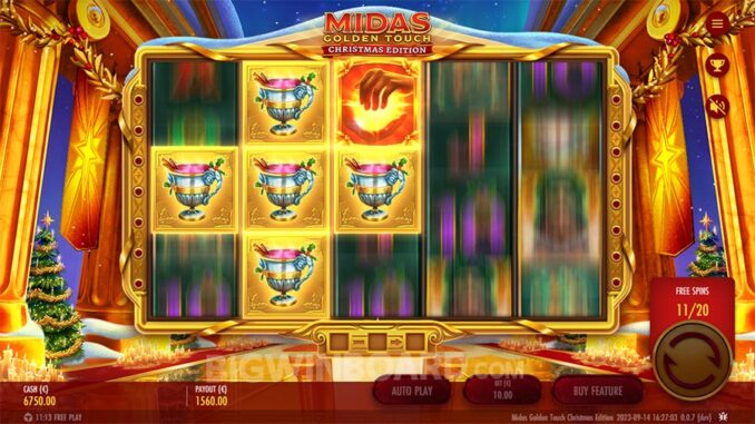 Midas Golden Touch Christmas Edition (Thunderkick) Slot Review & Demo