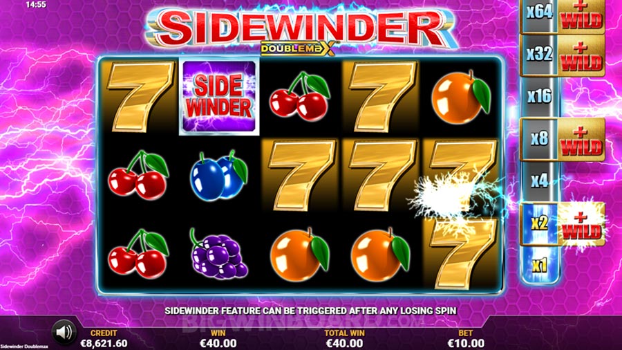 Sidewinder DoubleMax slot