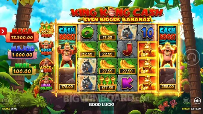 King Kong Cash Even Bigger Bananas (Blueprint Gaming) Slot Review & Demo