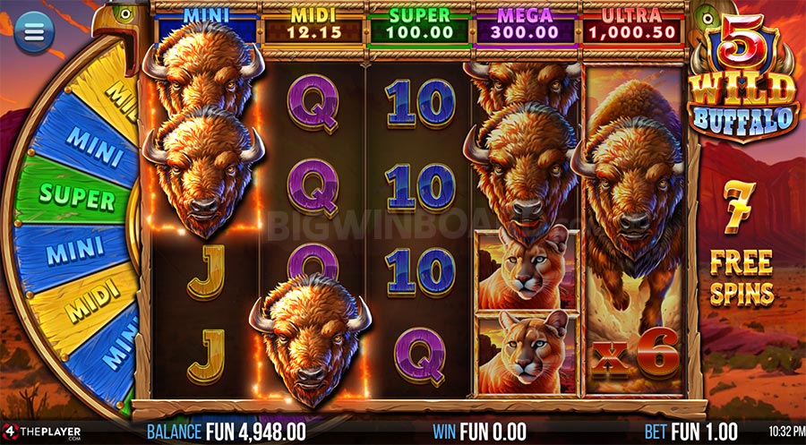 5 Wild Buffalo slot