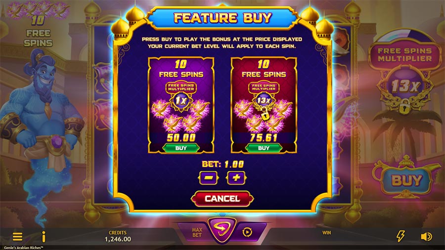 Genie Riches Casino Slot Feature