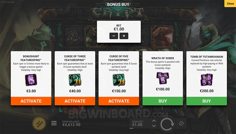 Cursed Crypt slot