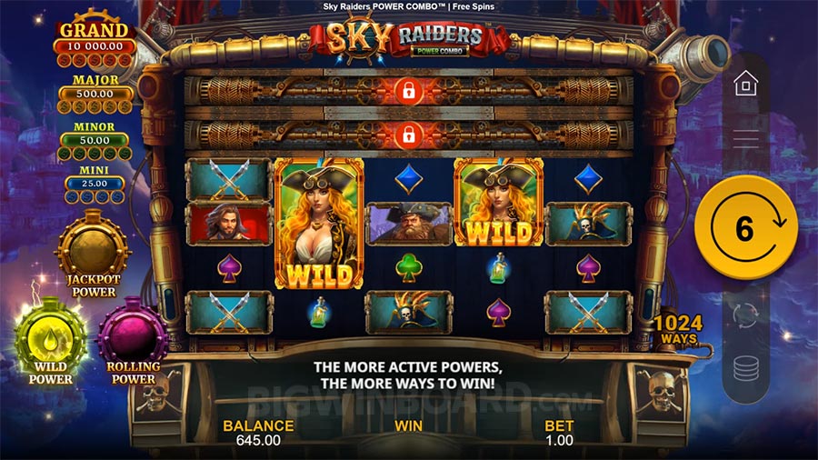 Sky Raiders Power Combo slot