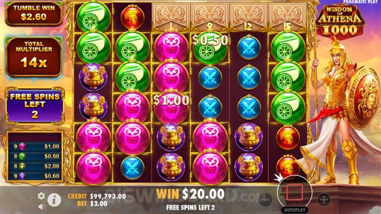 Wisdom of Athena 1000 (Pragmatic Play) Slot Review & Demo