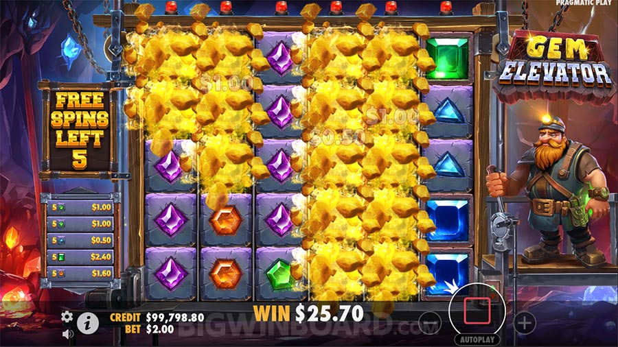Gem Elevator Gameplay di Naga Empire