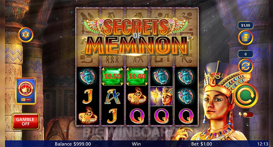 Secrets of Memnon slot