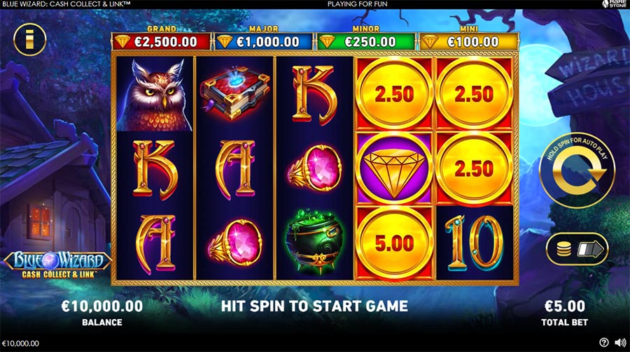 Blue Wizard Cash Collect & Link slot