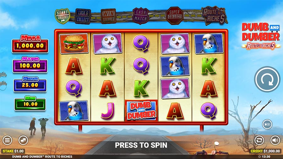 Dumb and Dumber Route to Riches slot