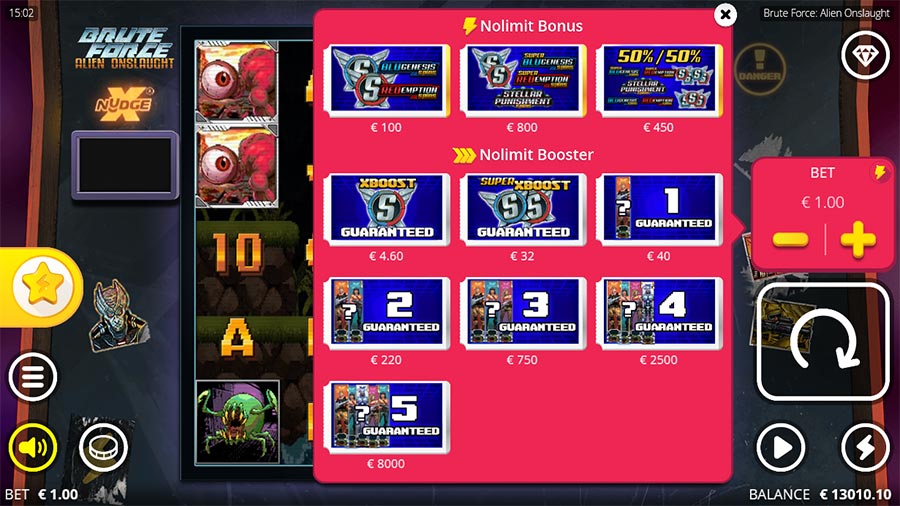Brute Force Alien Onslaught slot