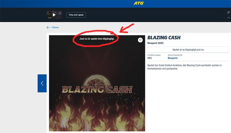 atg blazing cash