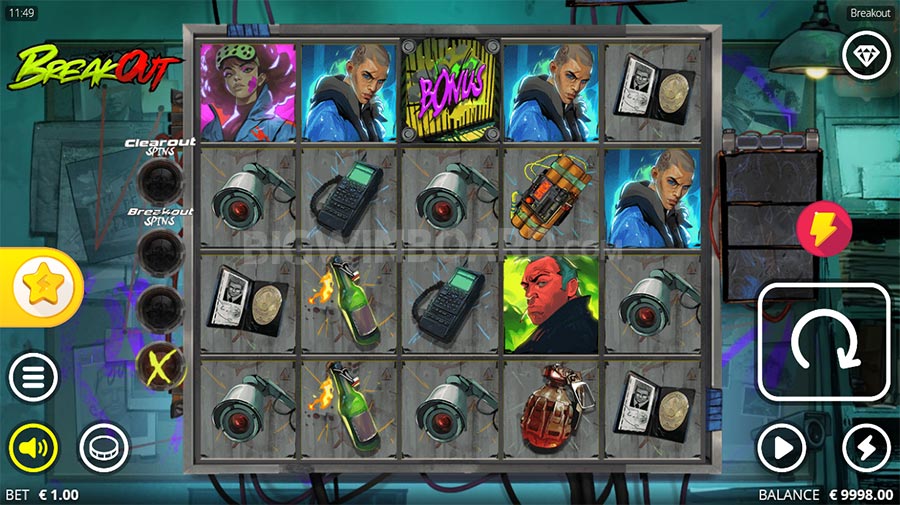Breakout slot