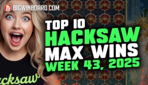 Top 10 Hacksaw Gaming Max Wins Week 43
