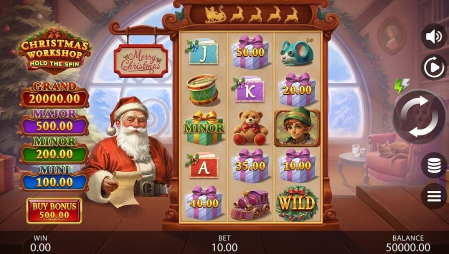 Christmas Workshop: Hold the Spin slot