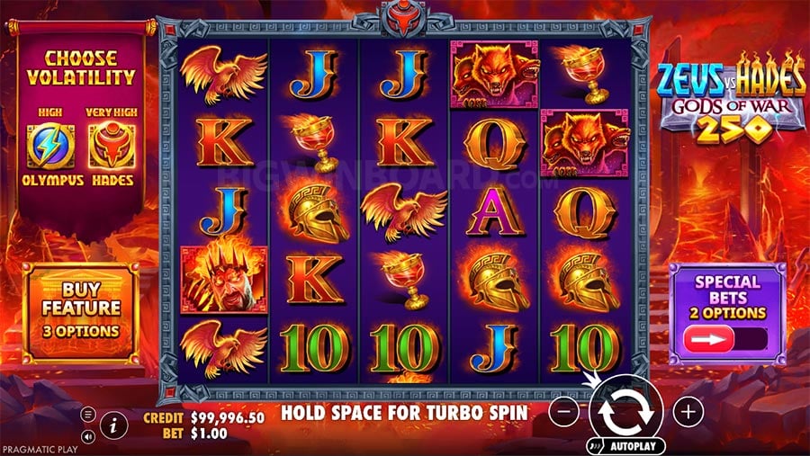 Zeus vs Hades Gods of War 250 slot