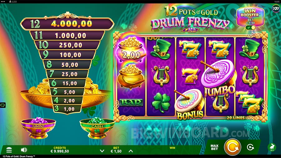 12 Pots of Gold Drum Frenzy slot