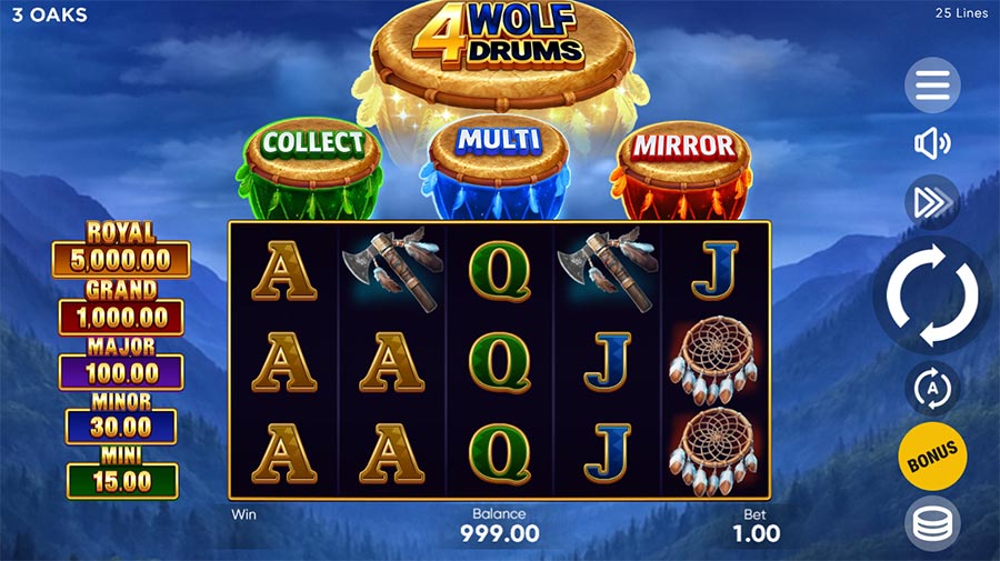 4 Wolf Drums slot