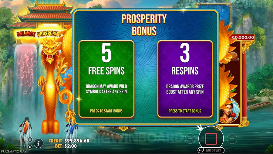 Dragon's Gate Bonus Choice slot