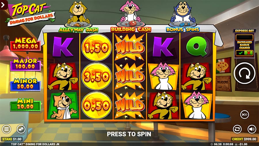 Top Cat Dining For Dollars slot