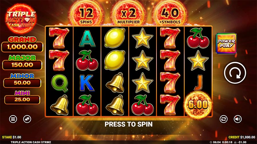 Triple Action Cash Strike slot