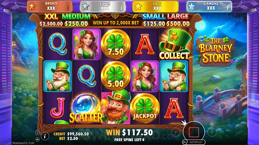The Blarney Stone slot - free spins