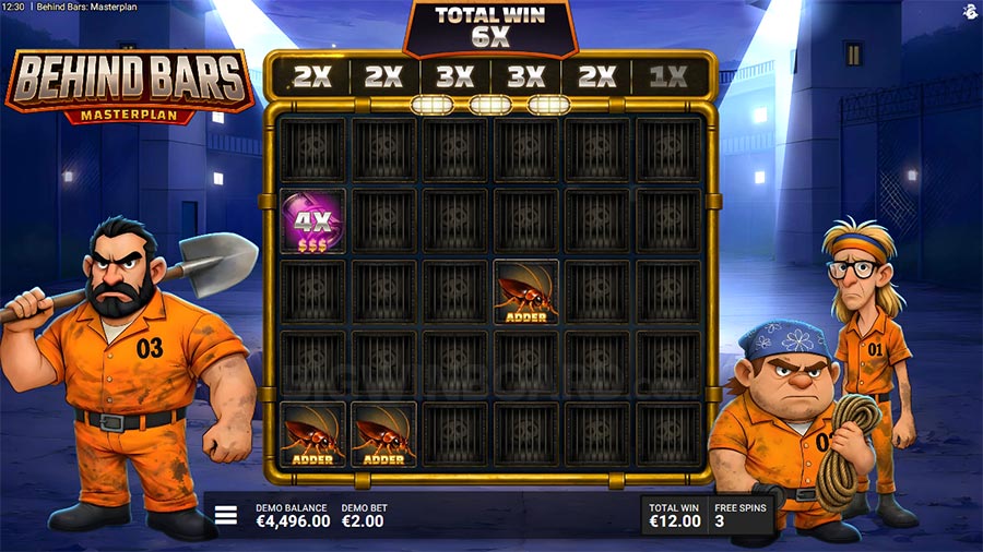 Behind Bars Masterplan slot