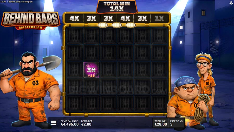 Behind Bars Masterplan slot