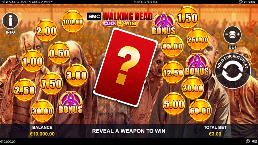 The Walking Dead Click-A-Win slot