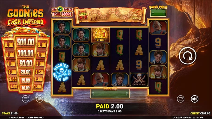 The Goonies Cash Inferno slot