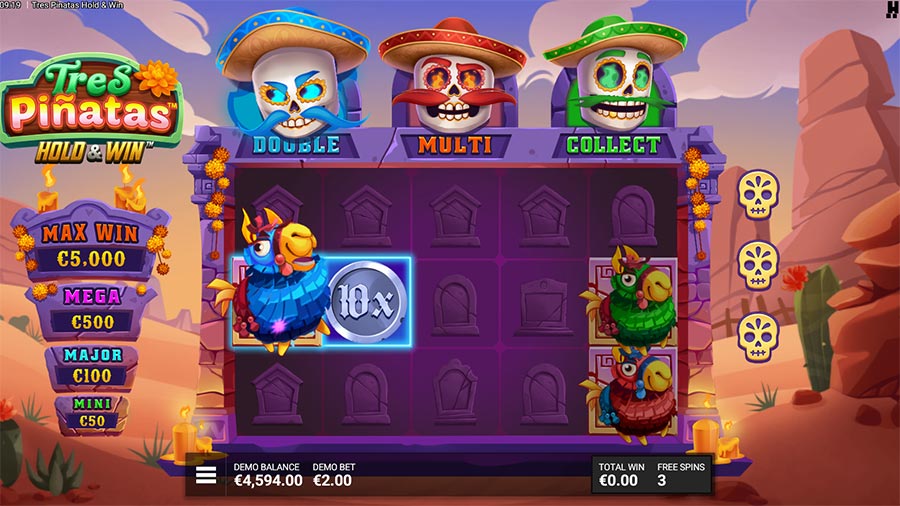 Tres Pinatas Hold & Win slot