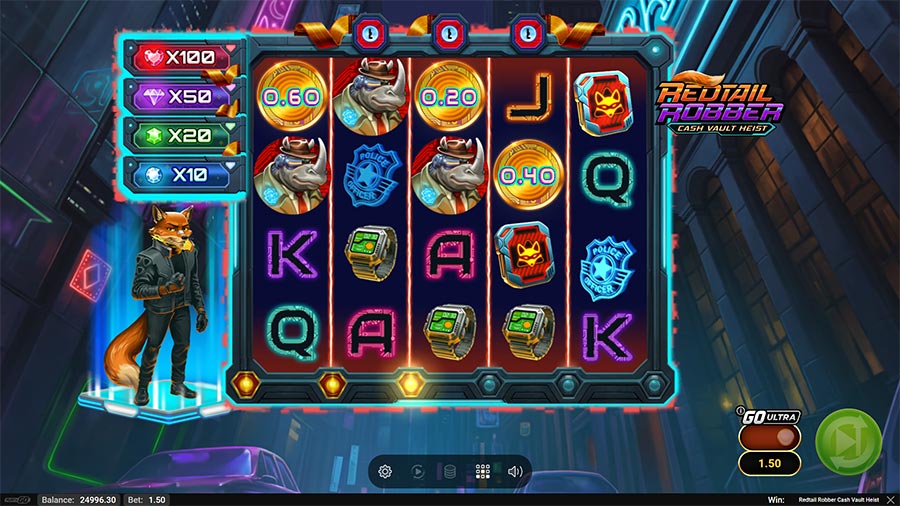 Redtail Robber Cash Vault Heist Slot