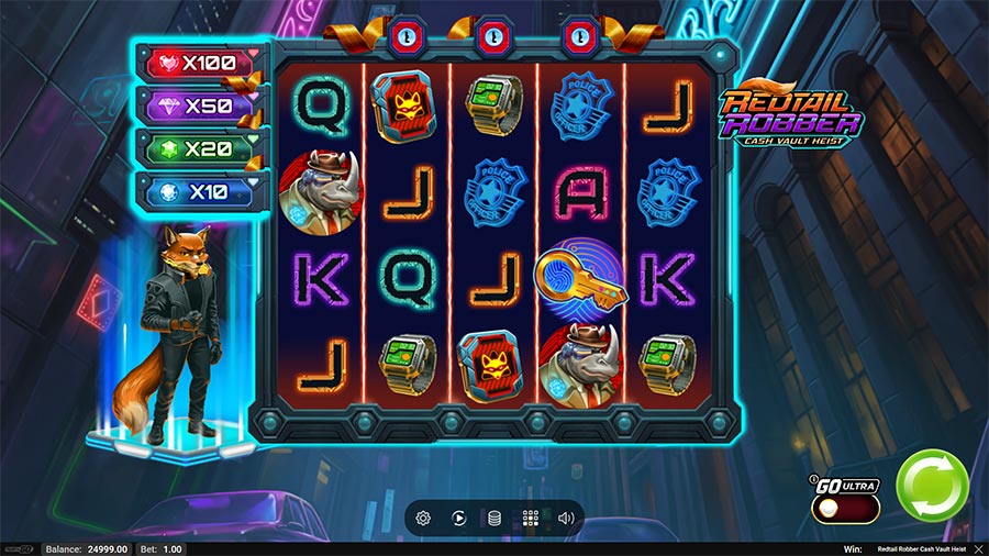 Redtail Robber Cash Vault Heist Slot