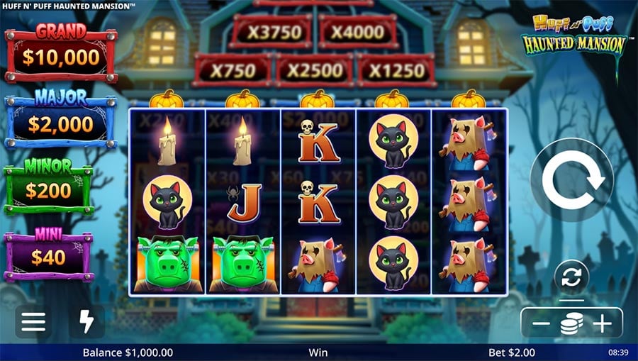 Huff N’ Puff Haunted Mansion slot