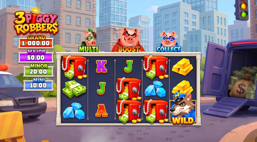 3 Piggy Robbers slot