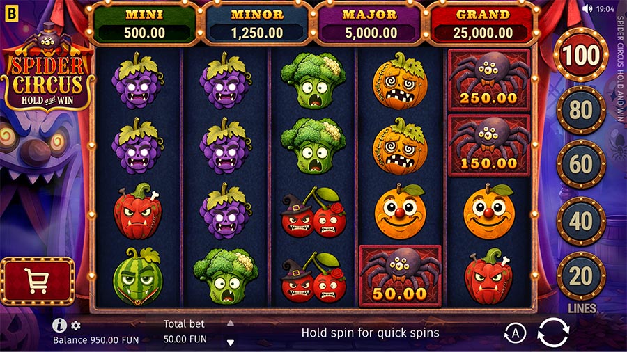 Spider-Circus-Hold-and-Win-Slot